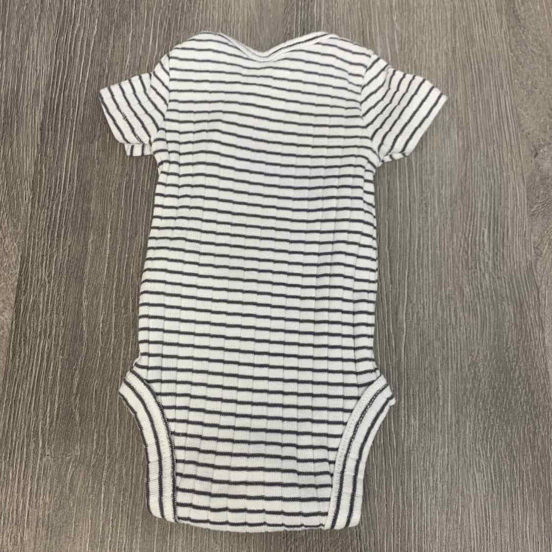 Size Preemie Gray/White Child of Mine Bodysuit