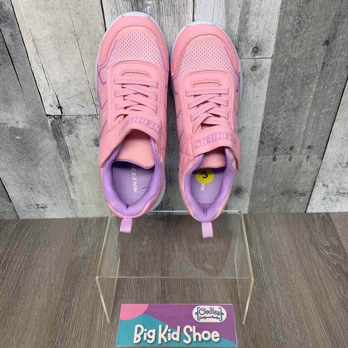 Size 3 Pink/Purple Skechers Sneakers