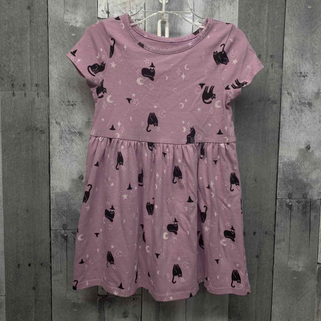 Size 4T Purple Print Cat & Jack Dress - Knit