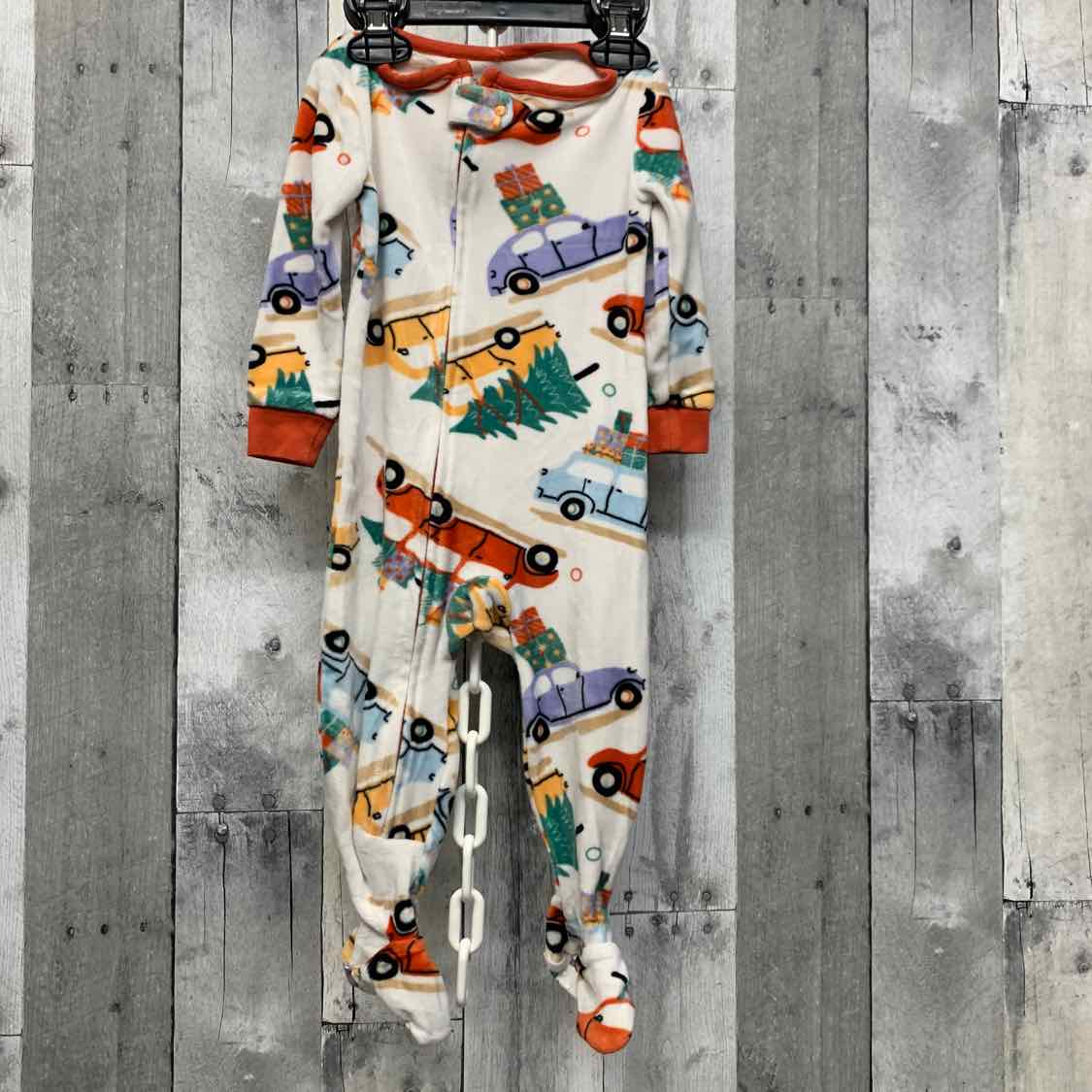 Size 12 Months Red/White B Brand Footy PJs