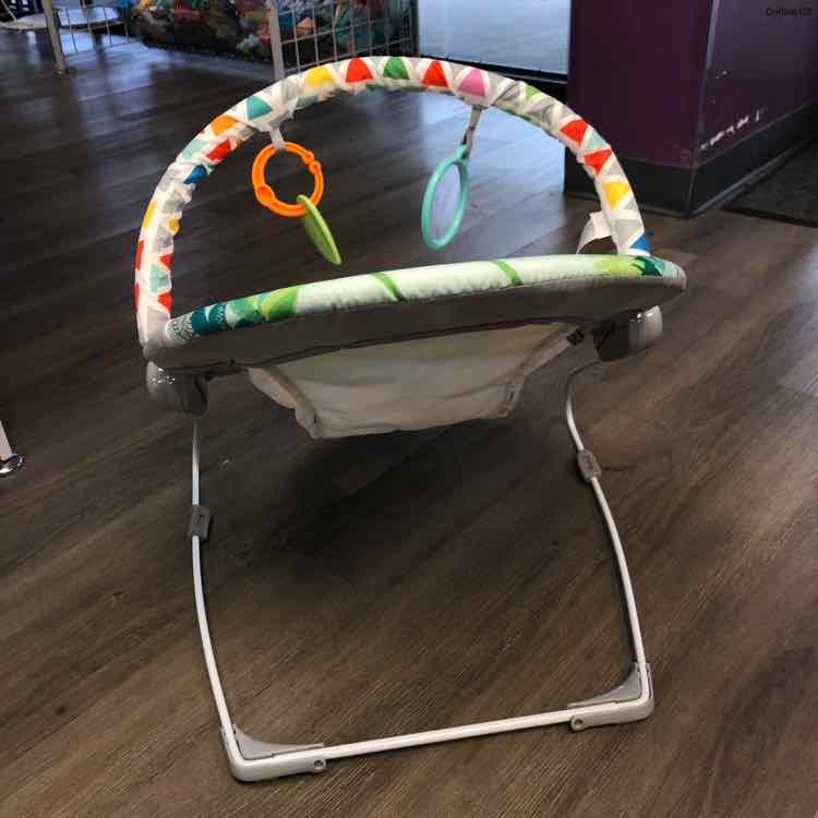 Bright Starts Gray/Teal Jungle Bouncer