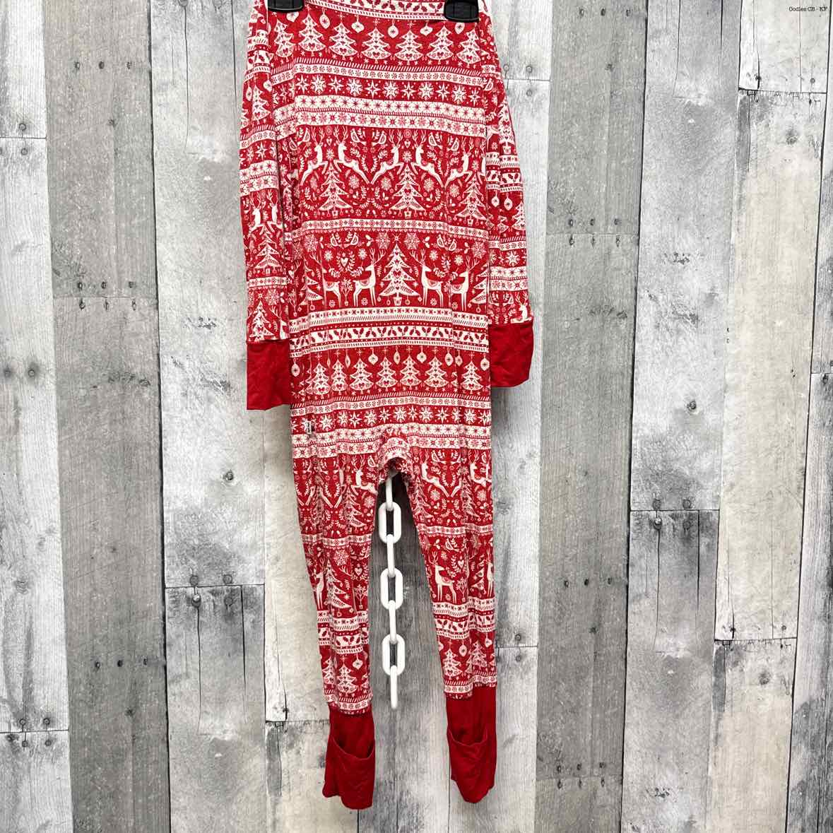 Size 18-24 Months Red/White Little Sleepies Footy PJs