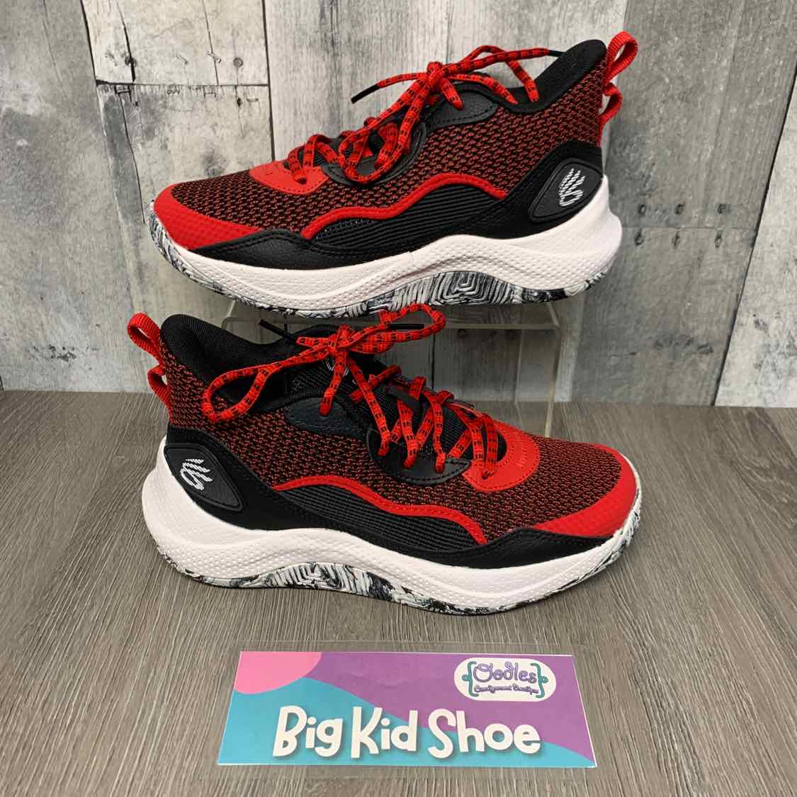 Size 5.5 Red/Black Sport Brand Sneakers