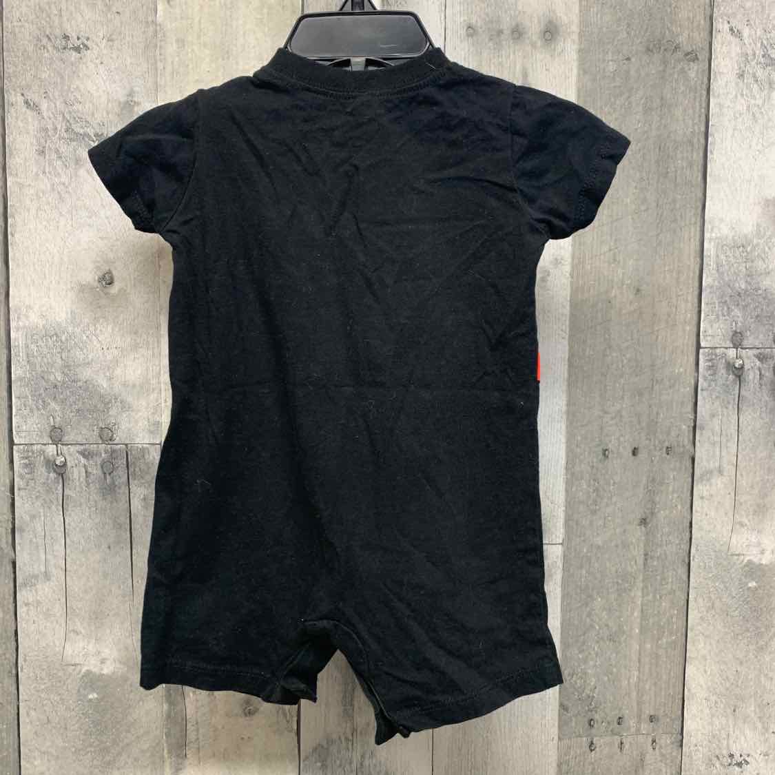 Size 6 Months Black Graphic Sport Brand Romper