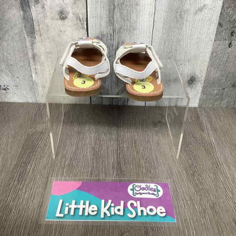 Size 3 White Rachel Sandals - OodlesCB
