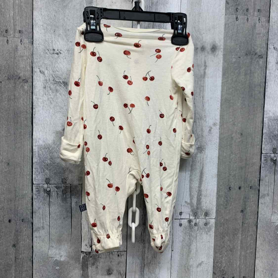 Size Newborn White Print Modern Moments by Gerber Footy PJs