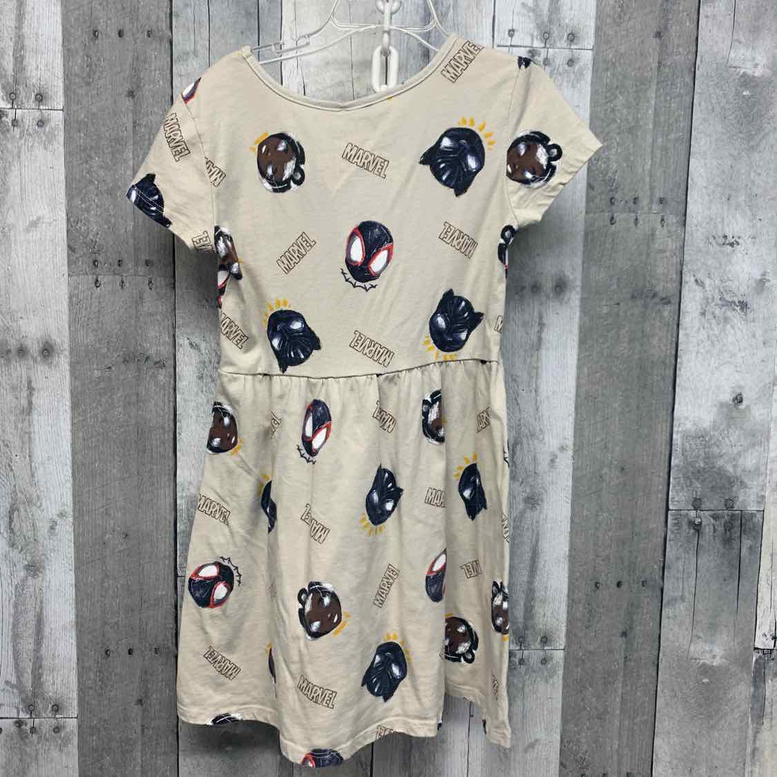 Size 6/7 Tan Print Marvel Dress - Knit