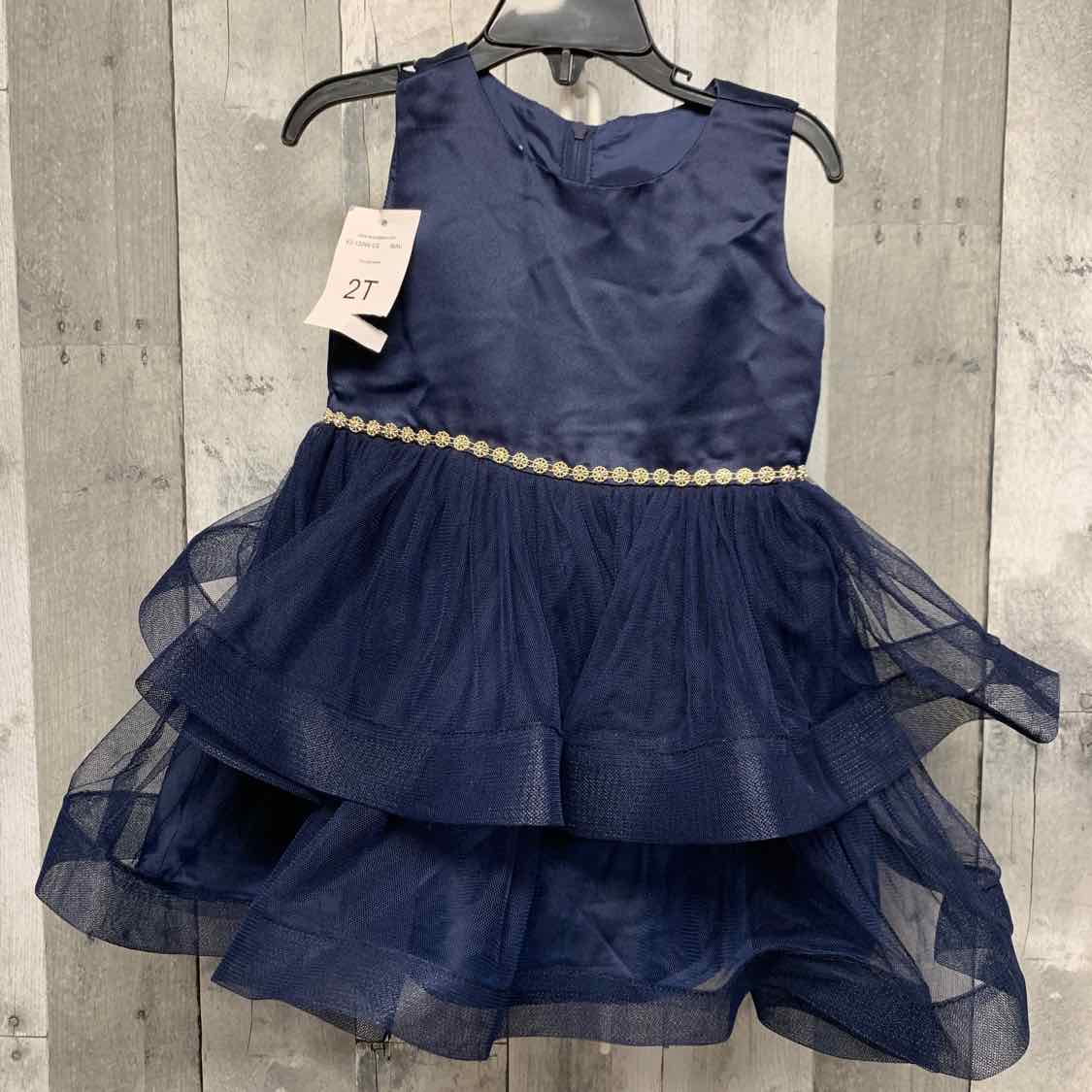 Size 2T Navy Bonnie Jean/Baby Dress - Party