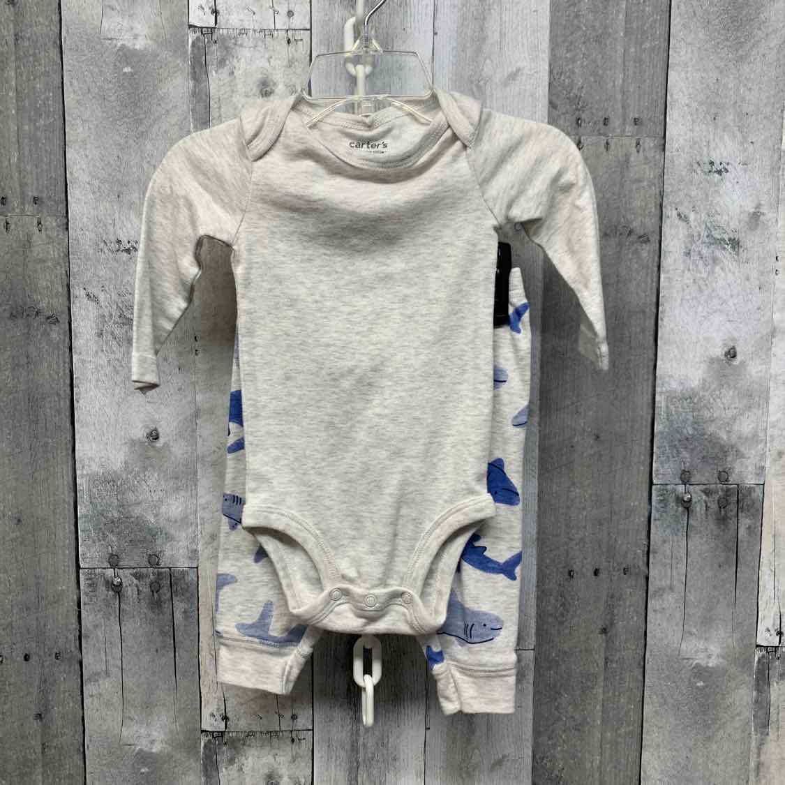 Size 6 Months Gray Carter's Shirt/Pants