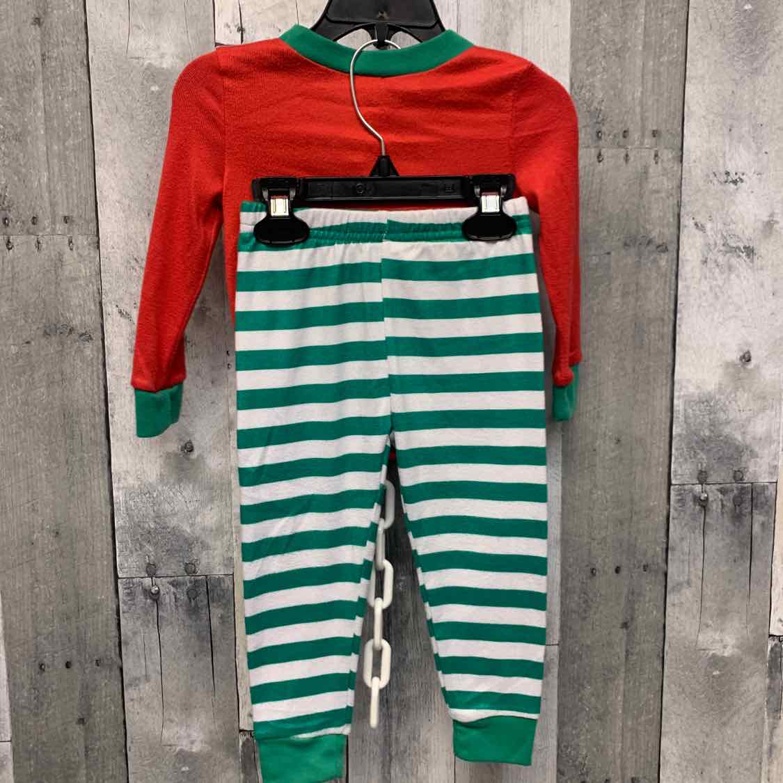 Size 2T Red/Green Dr Seuss 2pc PJs