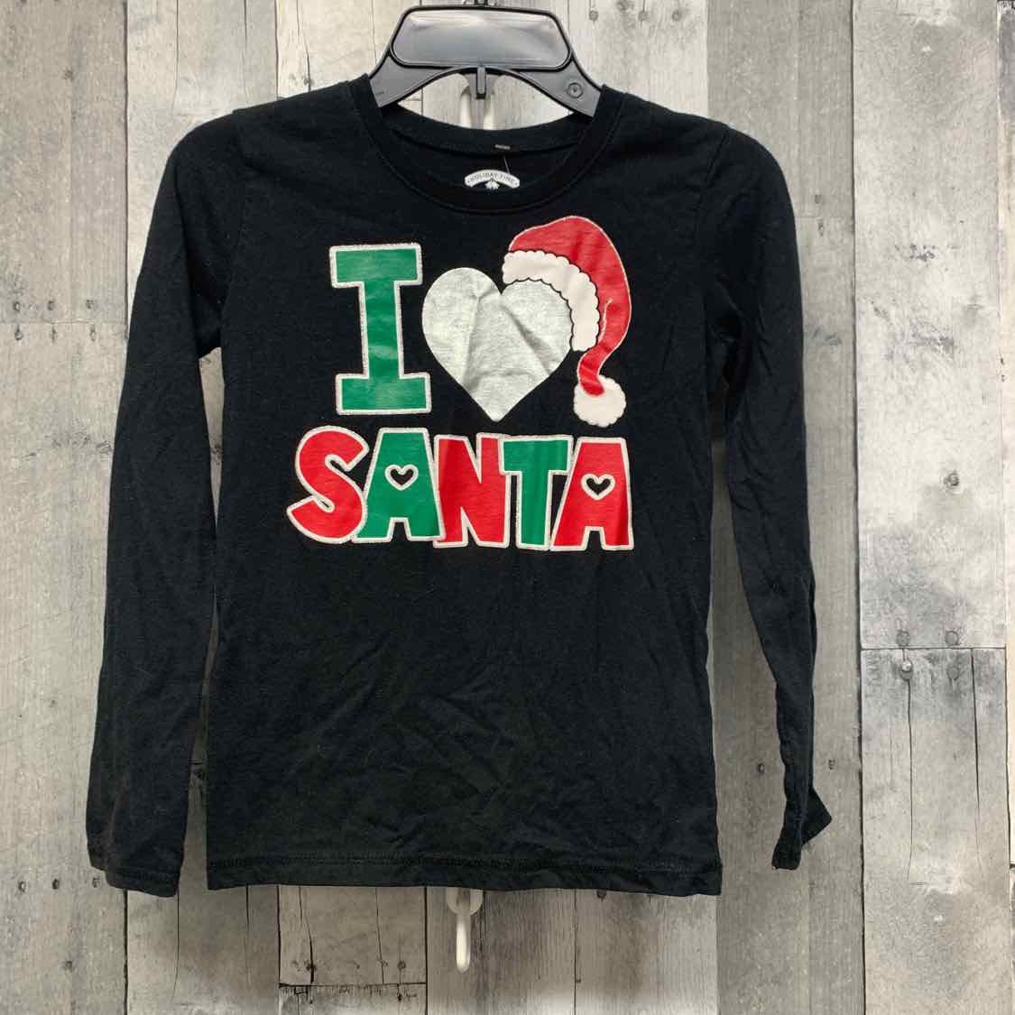 Size 7/8 Black Holiday Brands Long Sleeve Shirt