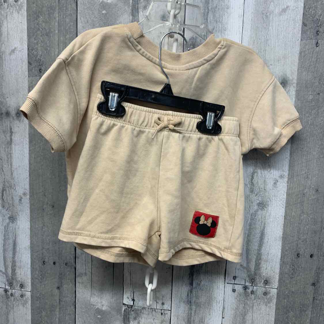 Size 3T Tan Graphic Disney Shirt/Shorts
