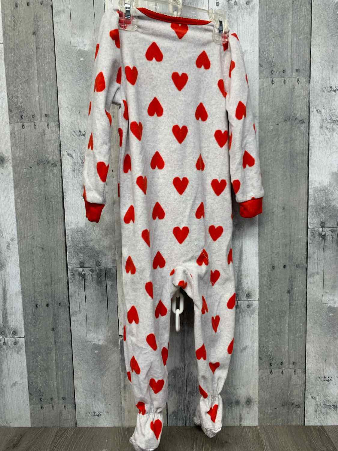 Size 2T Gray/Red Carter's Footy PJs