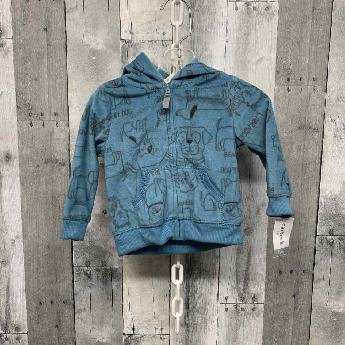 Size 12 Months Blue Graphic Carter's Light Jacket