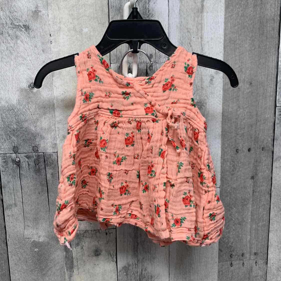 Size 3-6 Months Pink Floral Print B Brand Shirt/Shorts