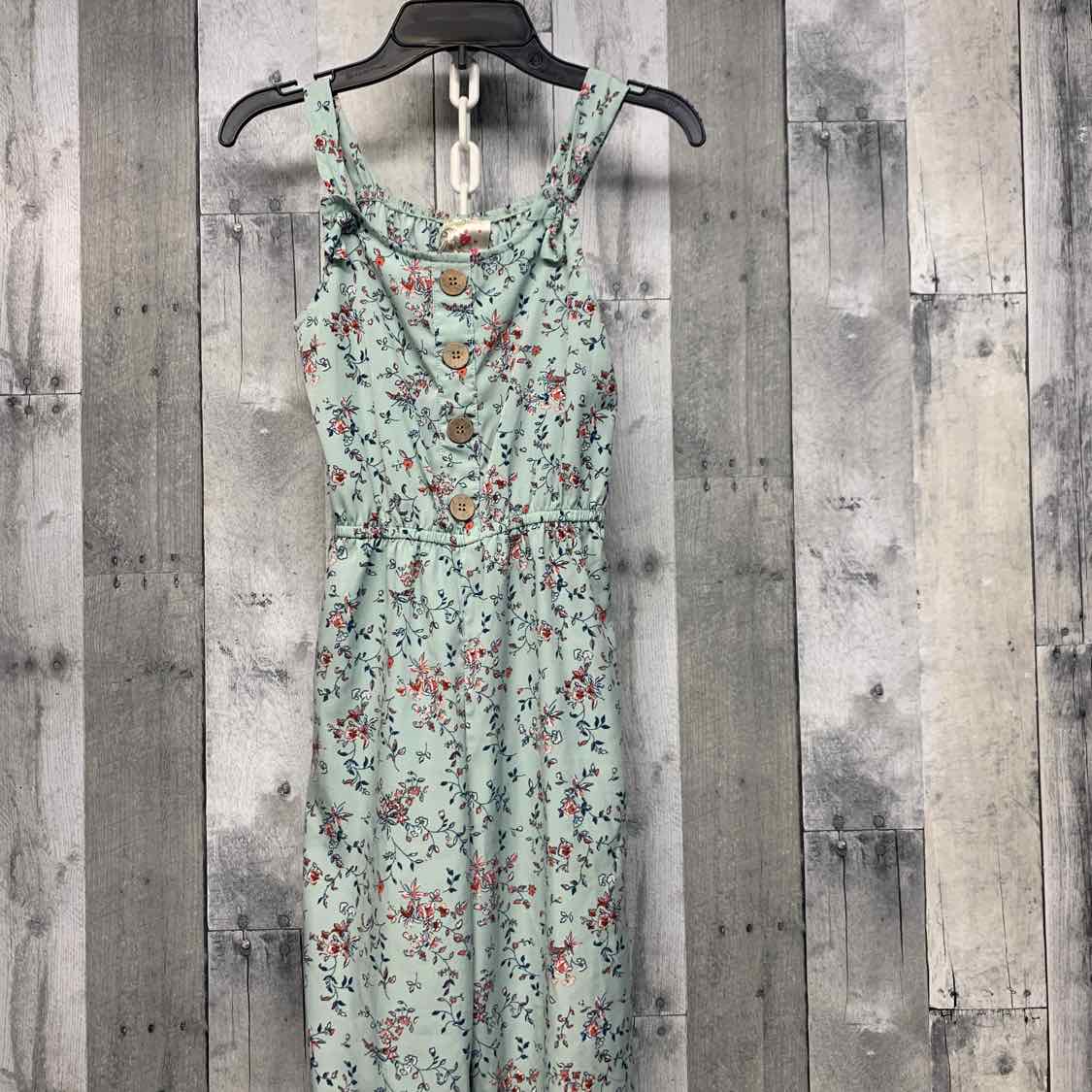 Size 8 Teal Floral Print Jenna & Jessie Romper