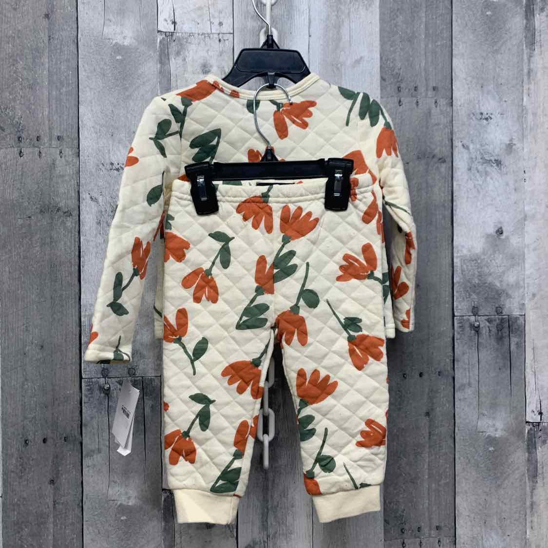 Size 18 Months Ivory Graphic 7 for all Mankind Shirt/Pants