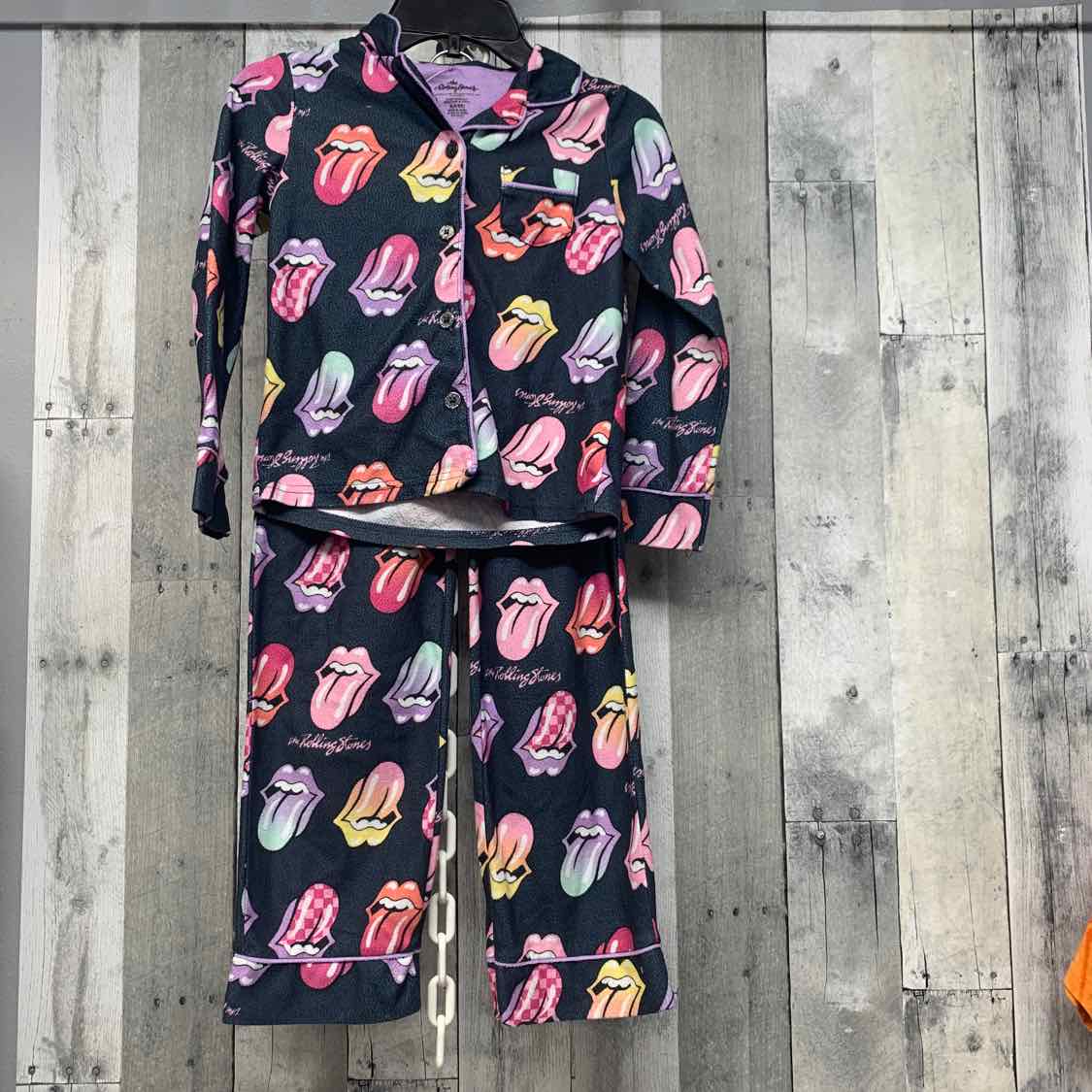 Size 6/6X Black/Pink B Brand 2pc PJs