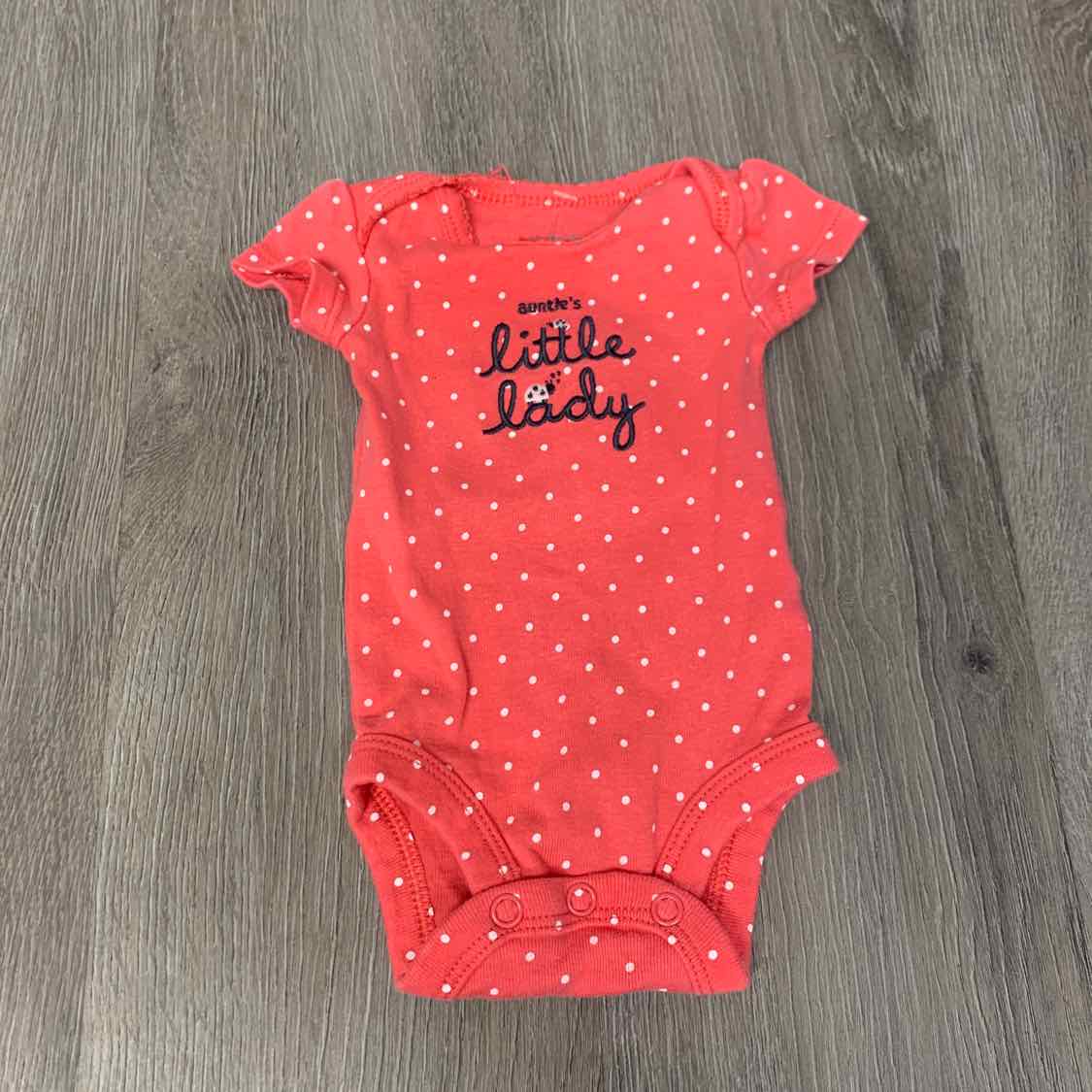 Size Preemie Pink Carter's Bodysuit