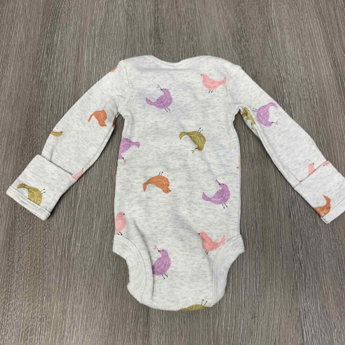 Size Preemie Gray Print Carter's Bodysuit