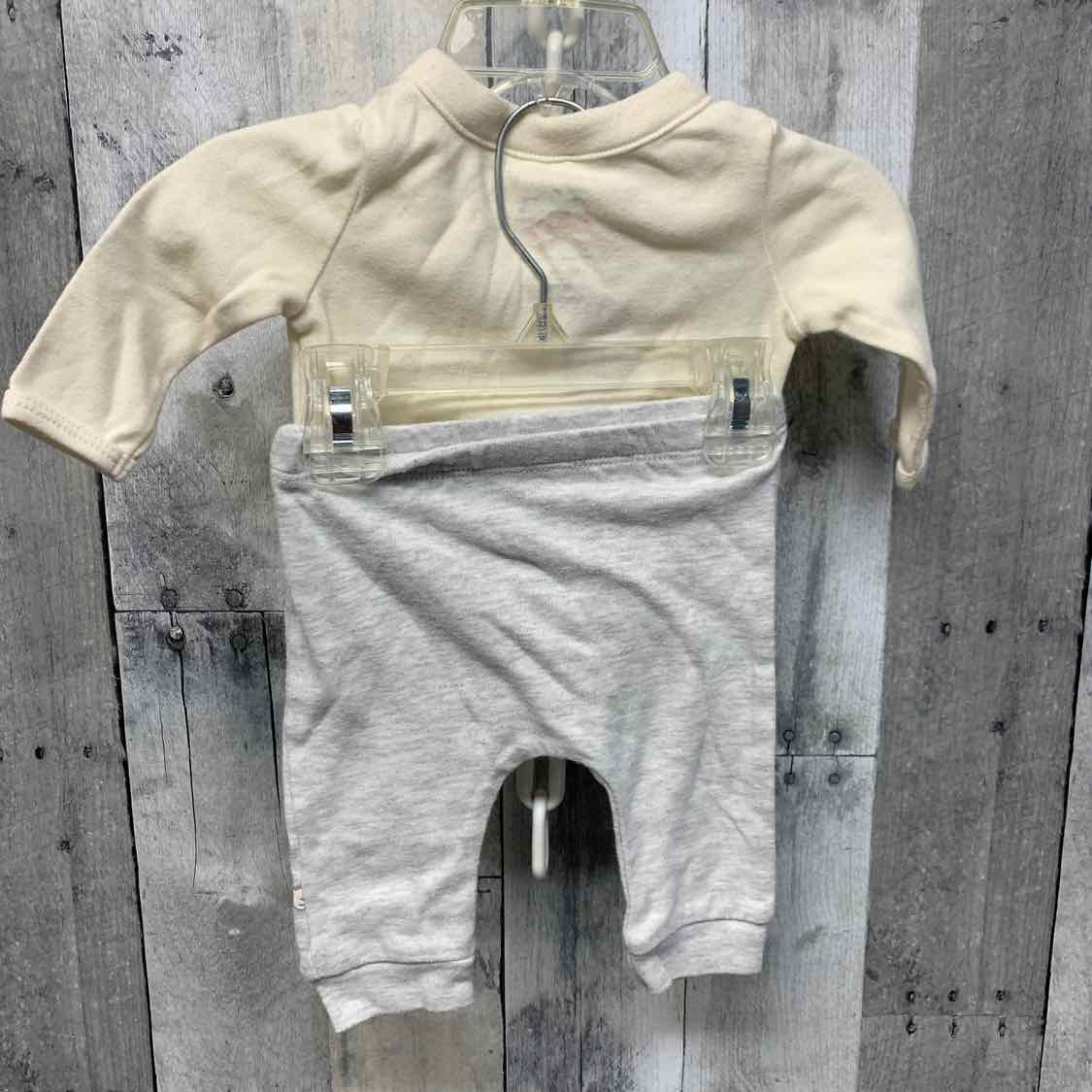 Size 0-3 Months Yellow/Gray Disney Shirt/Pants
