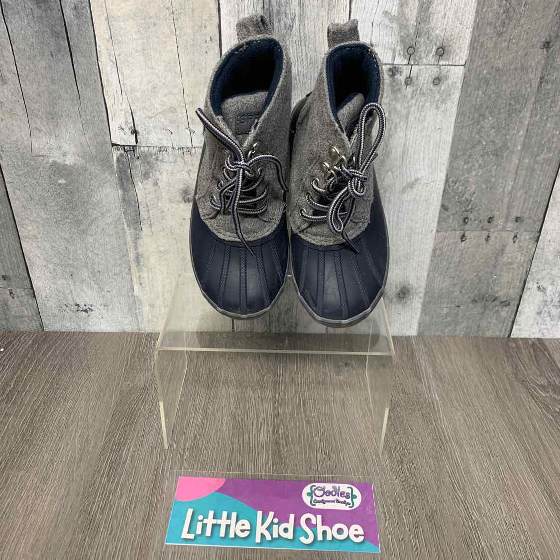 Size 11 Gray/Navy Sperry Boots