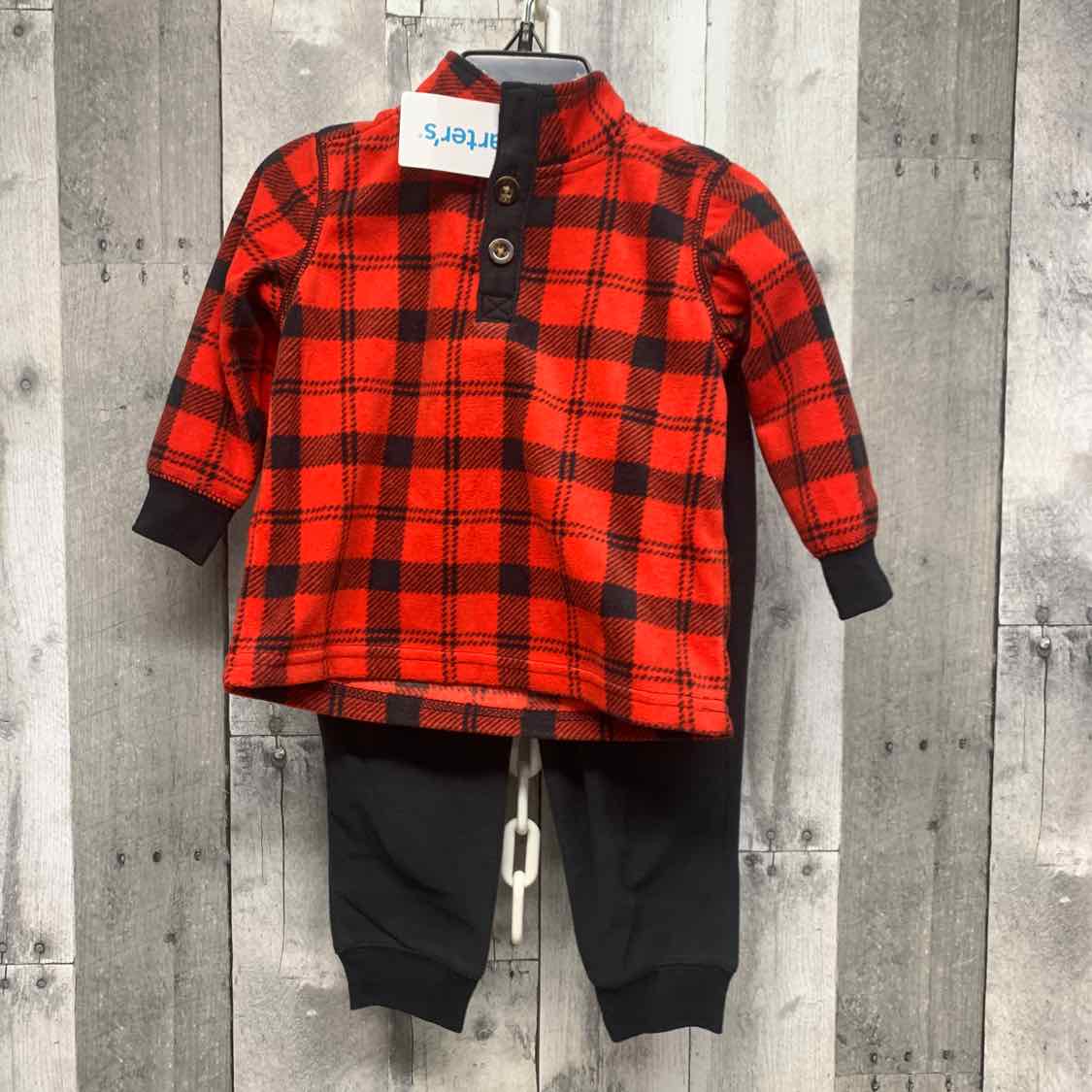 Size 12 Months Red/Black Carter's Sweats - 2pc
