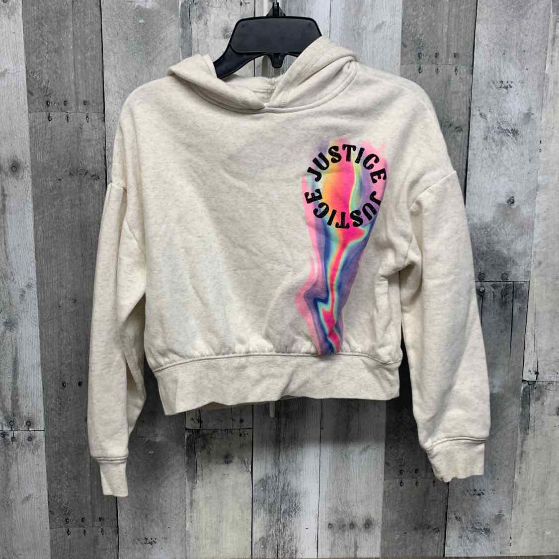 Size 7/8 Tan Graphic Justice Pull Over