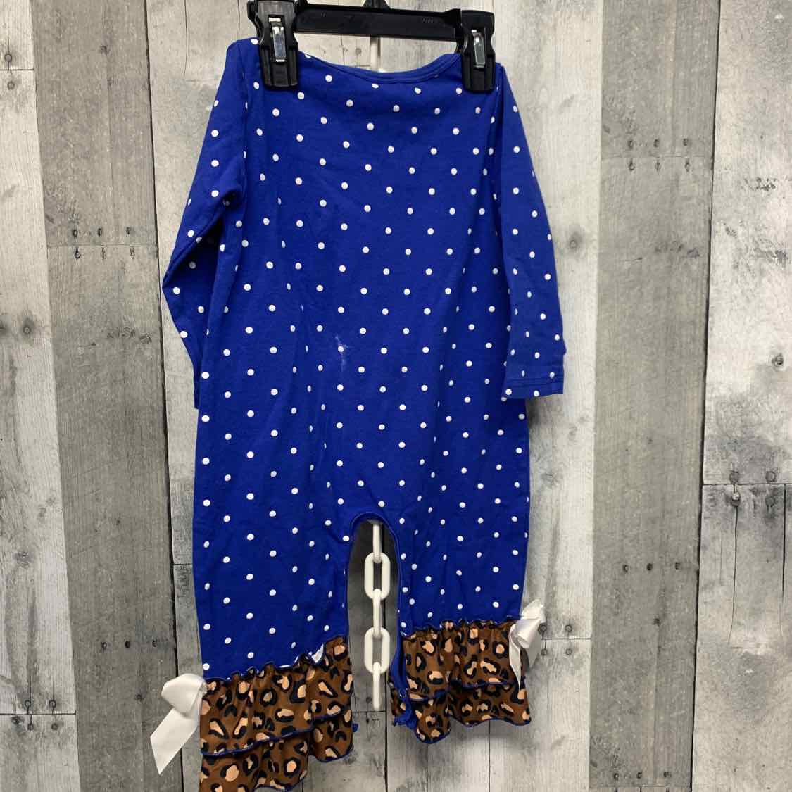Size 12-18 Months Blue/Brown Boutique Brand Romper