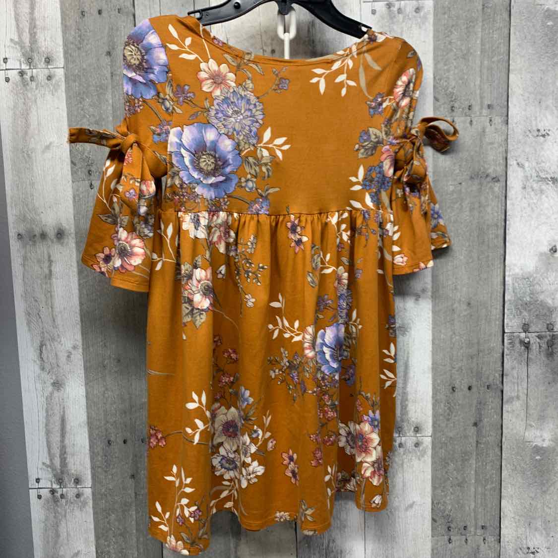 Size 7 Brown Floral Print Bonnie Jean/Baby LS Dress