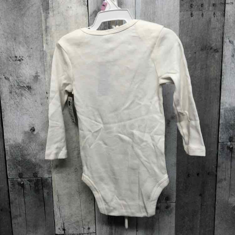 Size 9 Months White/Red Okie Dokie Bodysuit