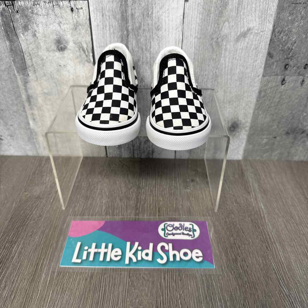 Size 2.5 Black/White Vans Sneakers