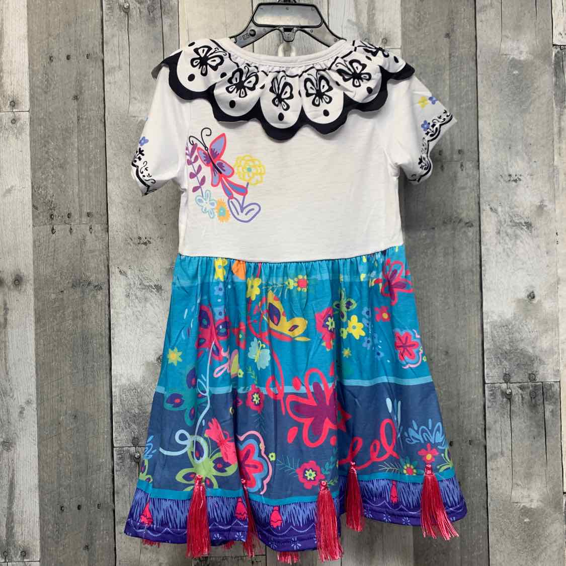 Size 4/5 White/Teal Presley Couture Dress