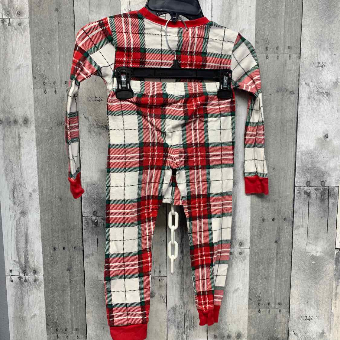 Size 5T Red Plaid Carter's 2pc PJs