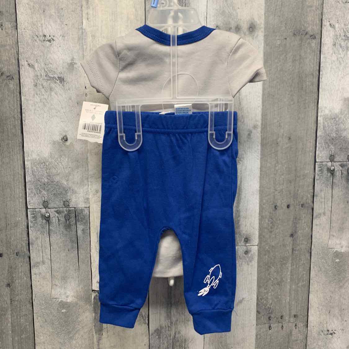 Size 3-6 Months Gray/Blue Kidgets Shirt/Pants