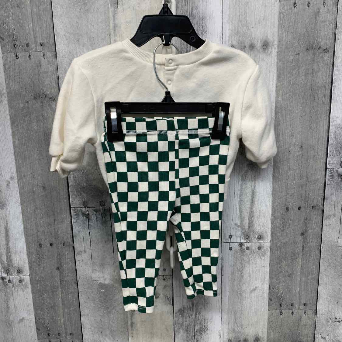 Size 3-6 Months Ivory/Green B Brand Shirt/Pants