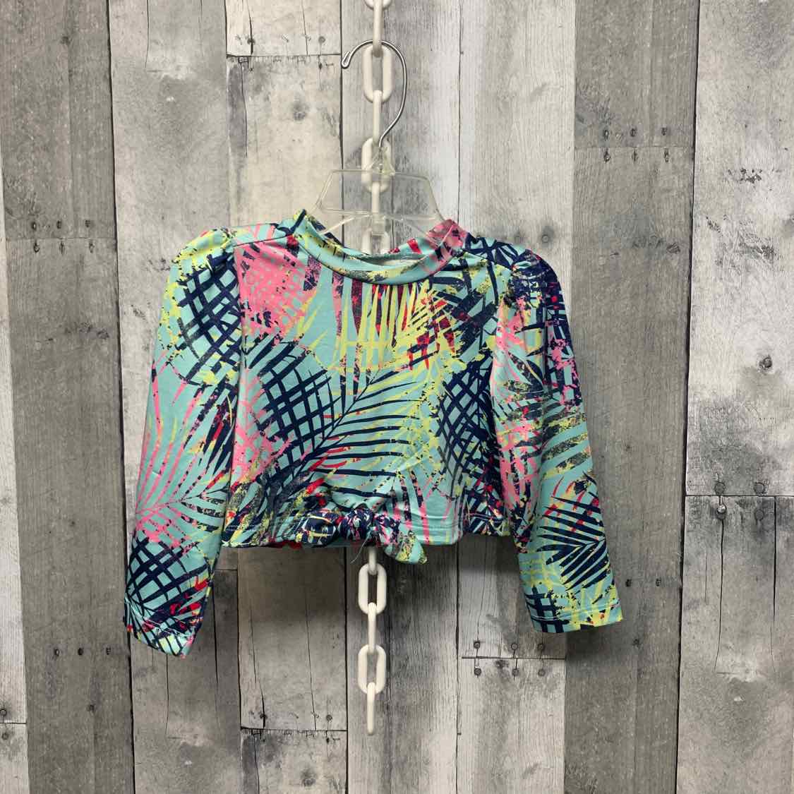 Size 2T Blue/Yellow Reel Legends Swim Top