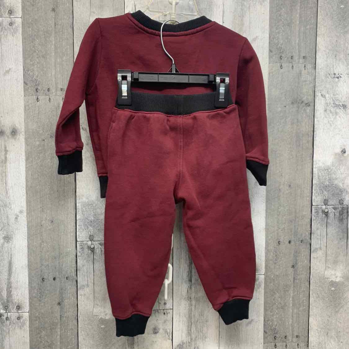 Size 2T Burgundy/Black Champion Sweats - 2pc