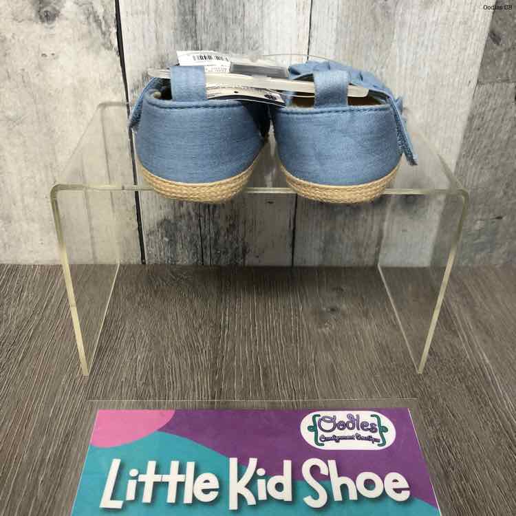 Size 2 Denim/Tan Osh Kosh Soft Sole Shoes