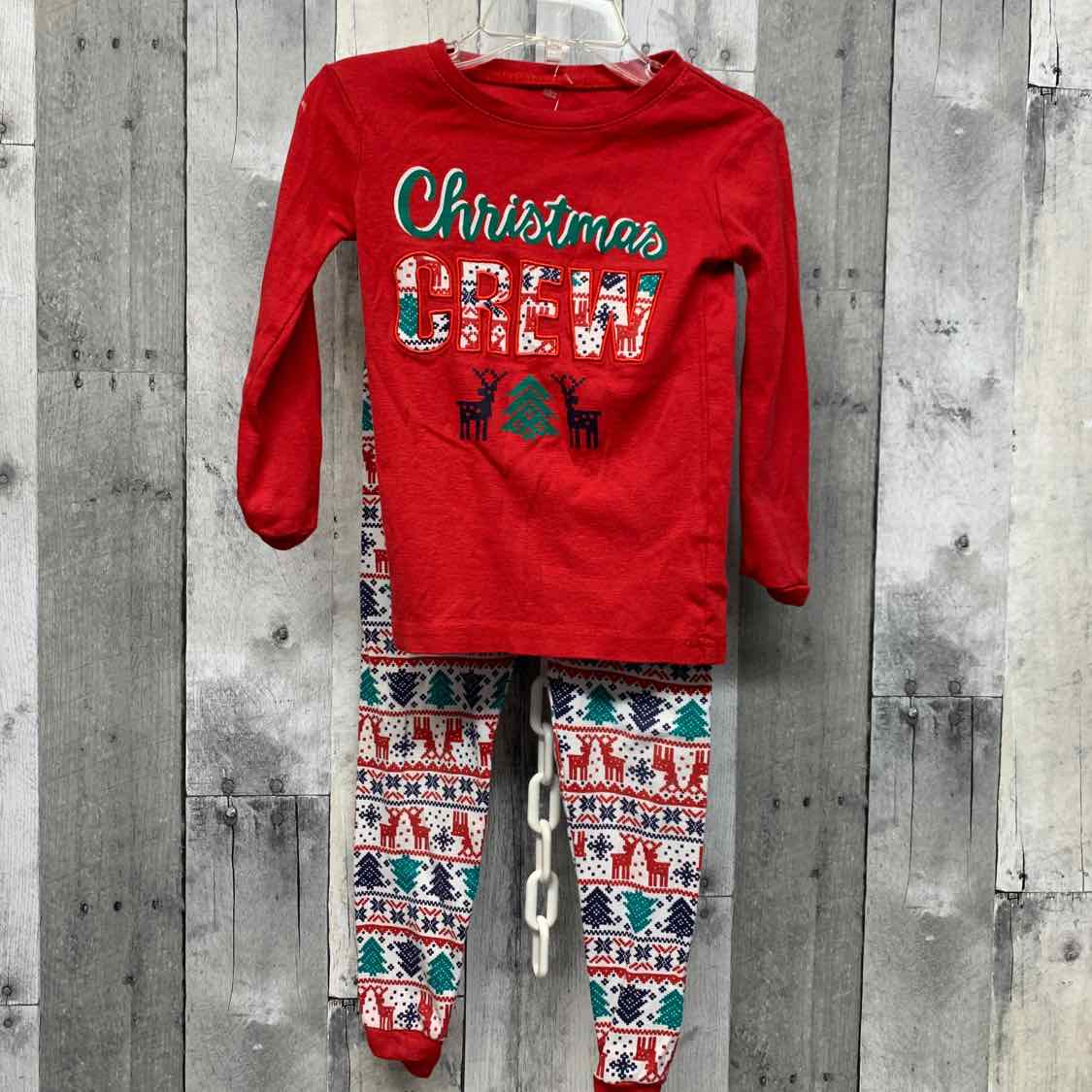 Size 3-4 Red Print B Brand 2pc PJs