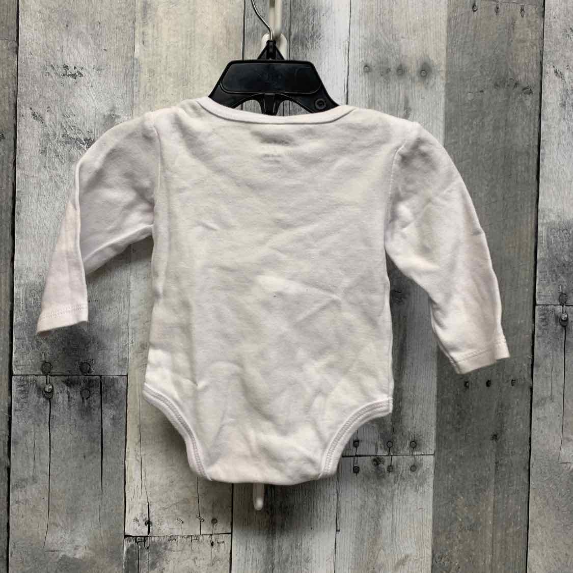Size 6-9 Months White Graphic Chick Pea Bodysuit