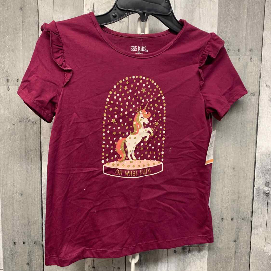 Size 8 Burgundy Graphic 365 kids T Shirt