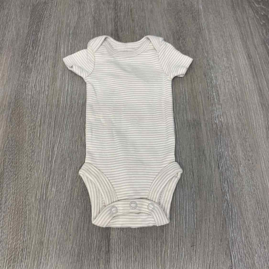 Size Preemie Gray/White Carter's Bodysuit