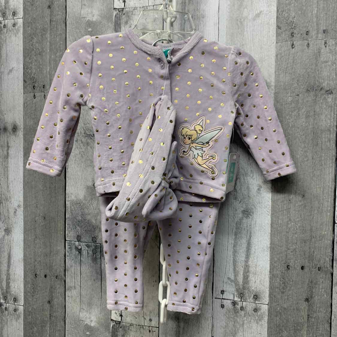 Size 3-6 Months Purple/Gold Disney Shirt/Pants