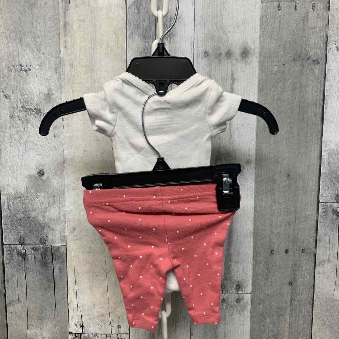 Size Preemie White/Pink Child of Mine Shirt/Pants