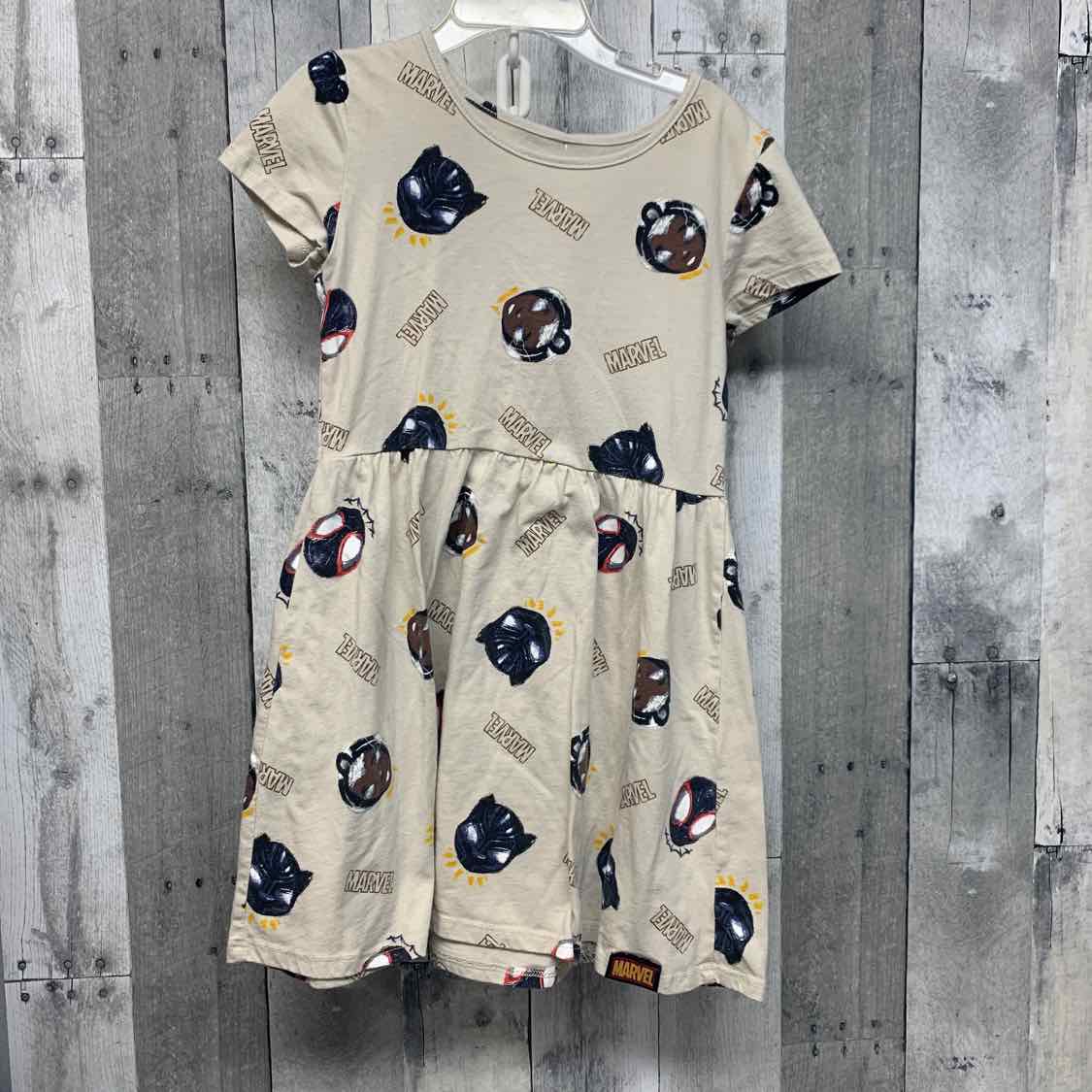 Size 6/7 Tan Print Marvel Dress - Knit