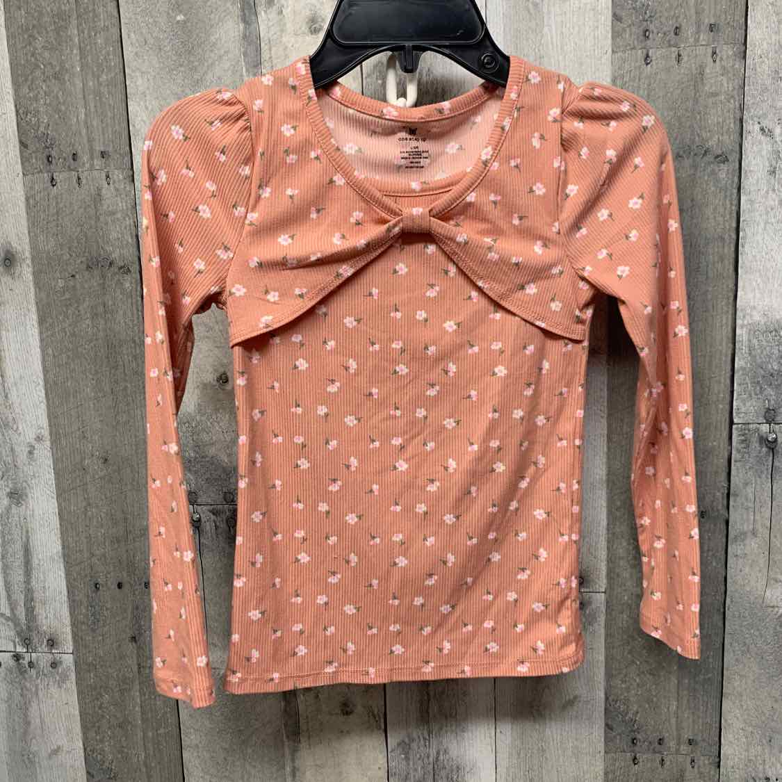 Size 6X Pink Floral Print One Step Up Long Sleeve Shirt