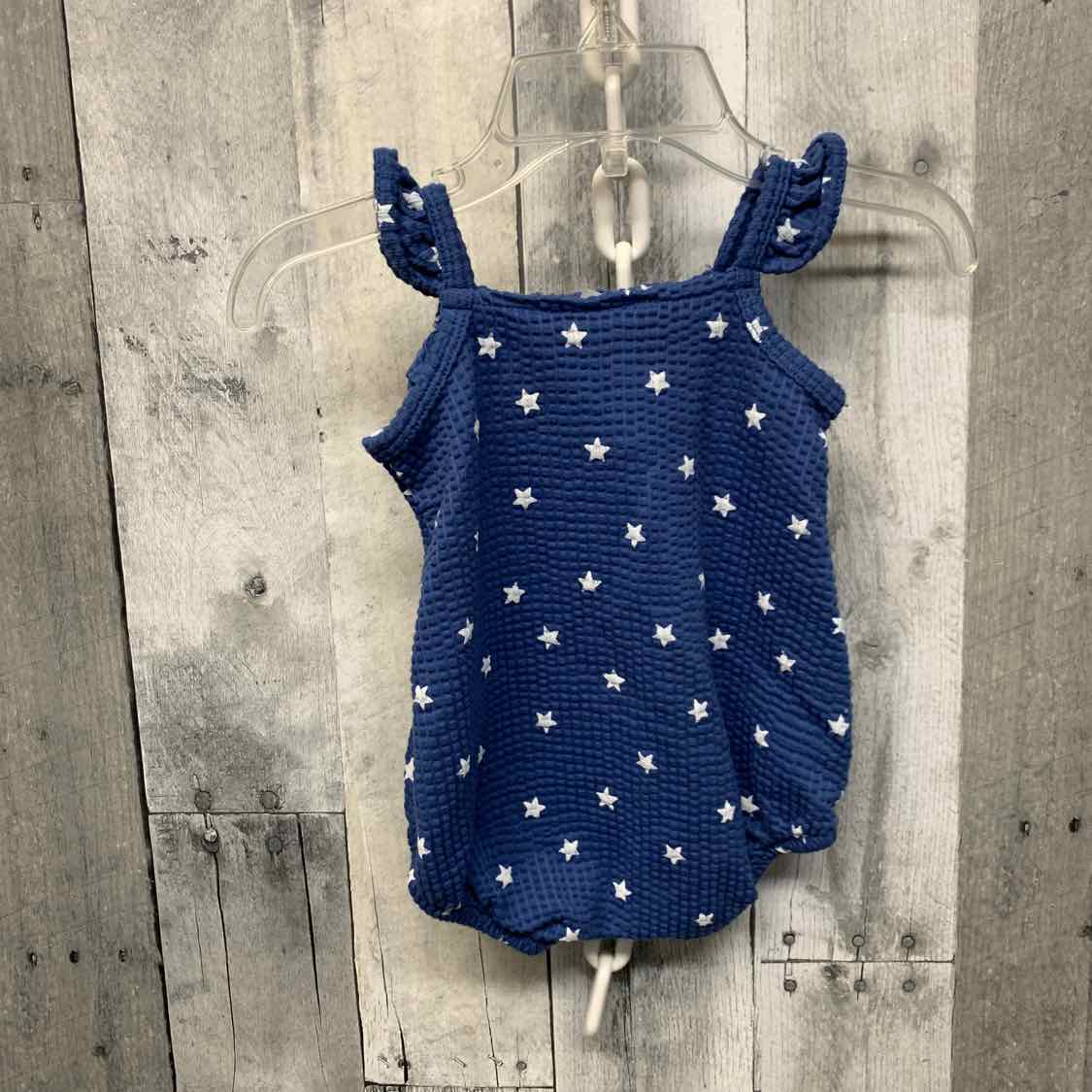 Size 0-3 Months Blue/White Cat & Jack Romper