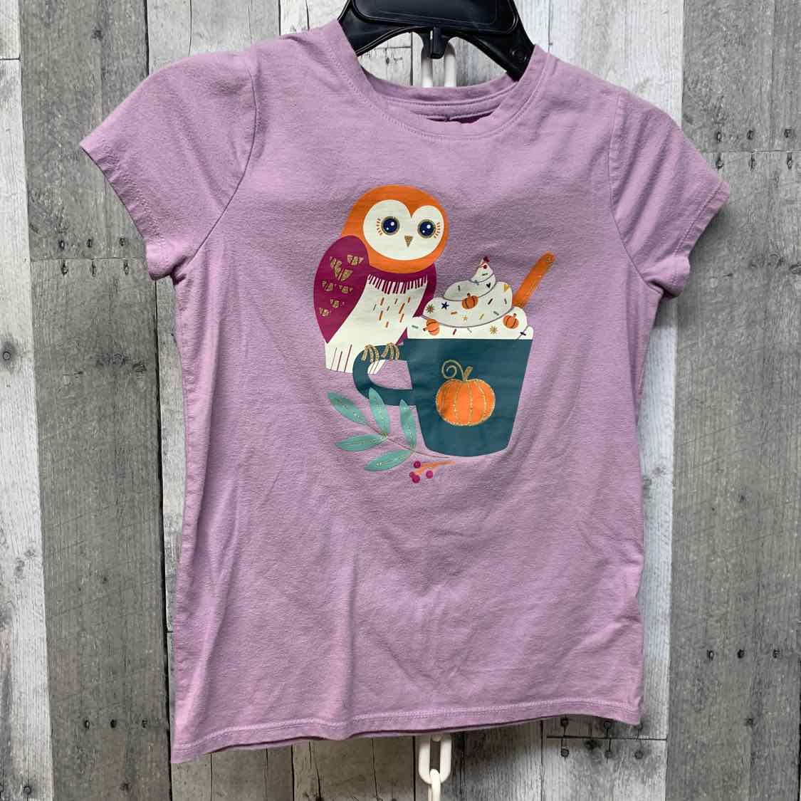 Size 6/6X Purple Graphic Cat & Jack Short Sleeve Shirt