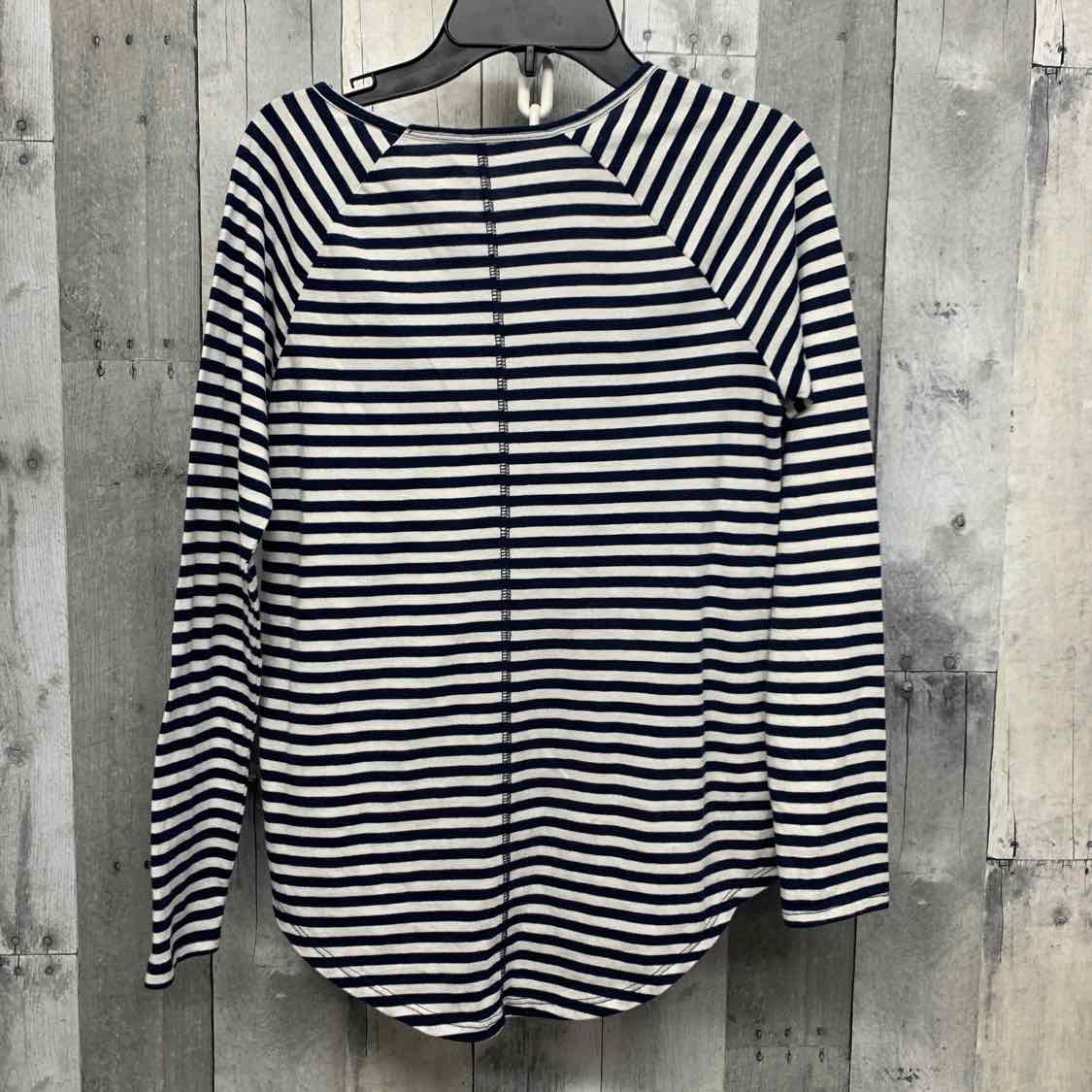 Size 10/12 Navy Striped Old Navy Long Sleeve Shirt